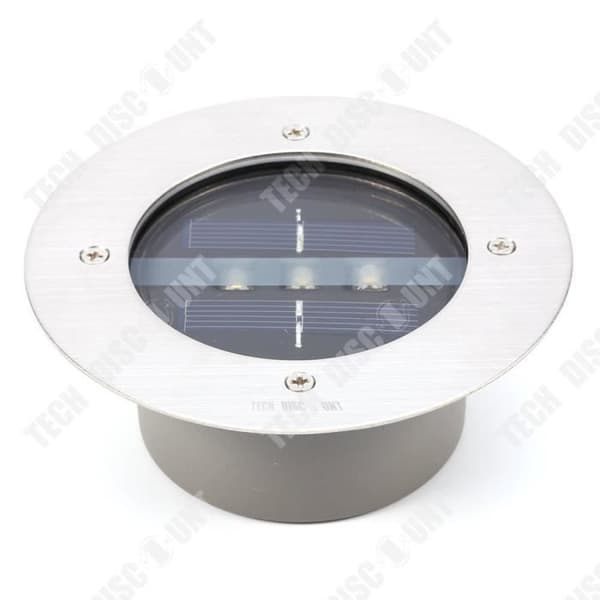 TD® Solar 3LED gjuten aluminium underjordiskt ljus innergård trädgård villa dekorativ gatlykta utomhus vattentät gräsmatta ljus