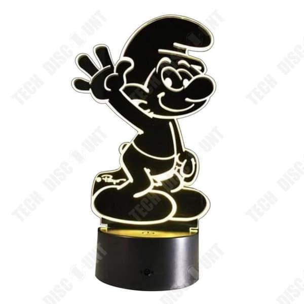 TD® Creative 3d nattlampa usb söt tecknad dröm sovrum sänglampa plug-in sju färg ljus led sovlampa