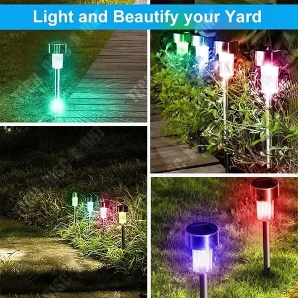 TD® Outdoor Solar Ground Light, 50 LED Trådlös Trädgårdsljus Dekoration Vitt Ljus För Pathways