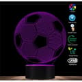 Miniatyrbild 3 av 4: Fotbollsnattlampa 3D kreativ vision LED 16 färger Tredimensionell optisk lampa touch-omkopplarlampa Barngåva