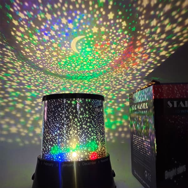 Starry Sky Lights Projektorlampor Färgglada Creative Christmas Luminous Nya Unika Luminous Night Lights