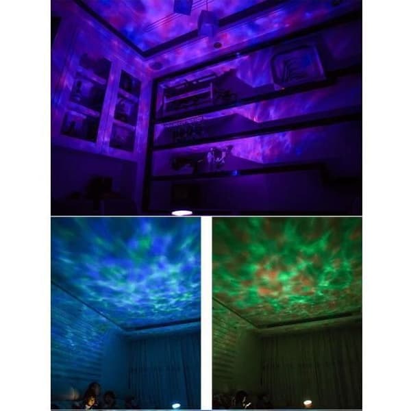 Kids Lamp Projector, Ocean Waves Projector Night Light, Födelsedagspresent, Jul, Jubileum (Vit)