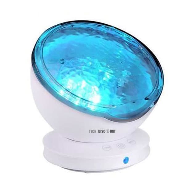 Kids Lamp Projector, Ocean Waves Projector Night Light, Födelsedagspresent, Jul, Jubileum (Vit)