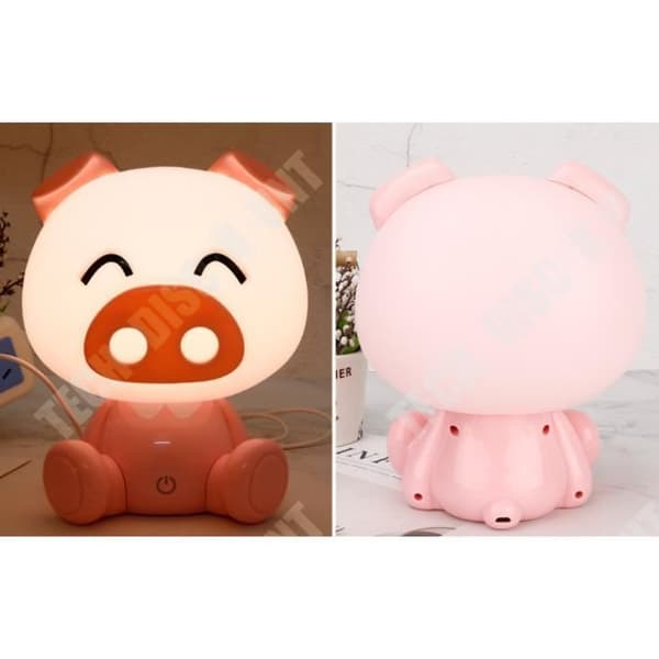 TD® Touch Cute Pig Pink LED sänglampa