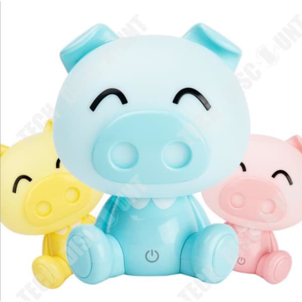 TD® Touch Cute Pig Pink LED sänglampa