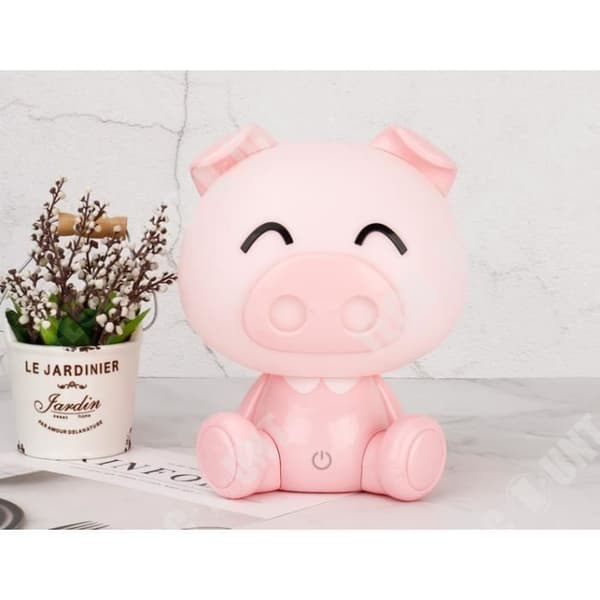 TD® Touch Cute Pig Pink LED sänglampa