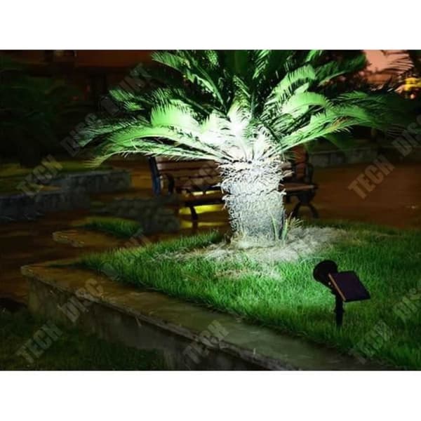 TD® Solar Trädgårdslampa Utomhusbelysning IP65 250LM 90° strålkastare LED Spotlampa för trädgård uteplats Bakgård Vit