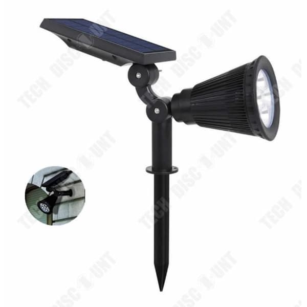 TD® Solar Trädgårdslampa Utomhusbelysning IP65 250LM 90° strålkastare LED Spotlampa för trädgård uteplats Bakgård Vit