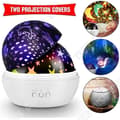 Miniatyrbild 1 av 4: TD® AST Nattljus för barn Stjärnprojektion 360° Rotation Lampa Projektorljus Tak, Led Baby Night Light 8 färgläge