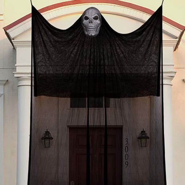 TD® Halloween Dekoration Skeleton Hanging - Black Ghost Hanging Gaze Veil - Spökhus bar ornament