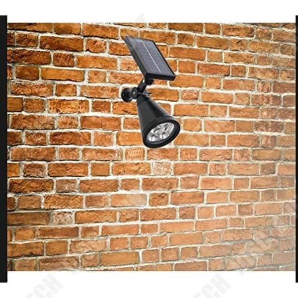 TD®-paket med 3 vattentäta solljus 4 LED trådlösa solenergidrivna utomhussolljus för trädgård, trädgård, terrass