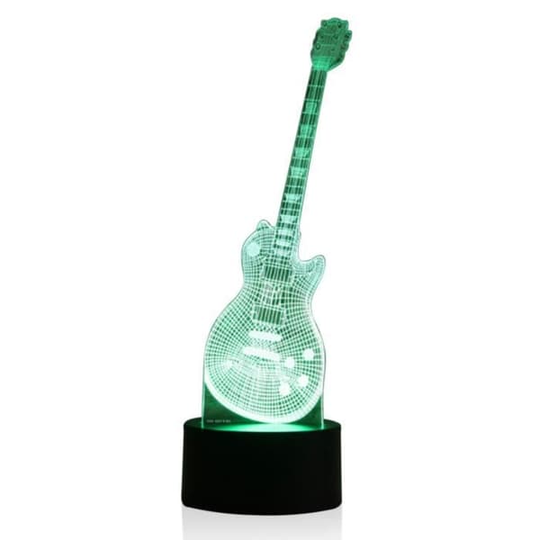 TD® 3D Guitar Led Night Light Sju Colors Touch Fjärrkontroll 3D Visual Light Present Liten bordslampa