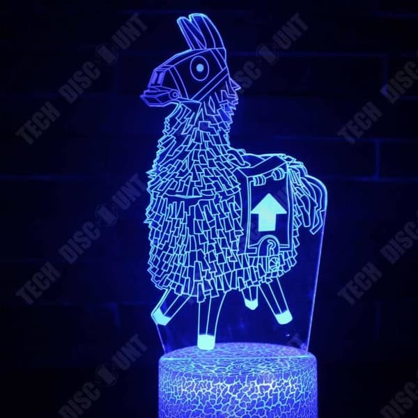TD® Lama Akryl Färgglad 3D tredimensionell nattlampa USB-gränssnitt LED Visuellt ljus Kreativt Touch Art-ljus