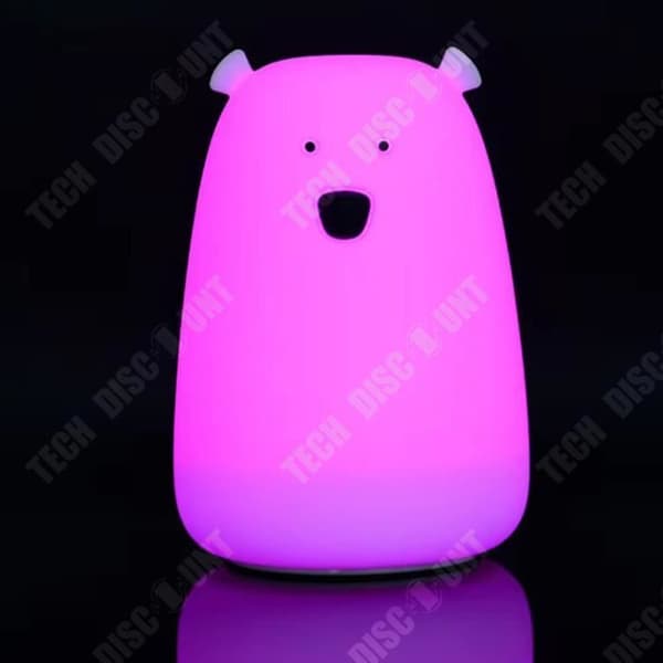 TD® Barn Baby Lamp Sovrum Söt Björn Silikon LED Nattljus/ Barnrum Nattlampa/Inredning