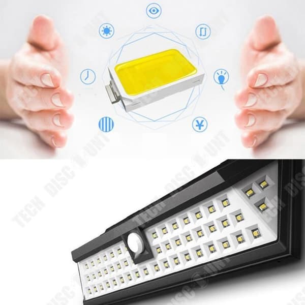 Solarljus - TEKNIKRABATT - Induktion människokropp - 54 LED - 300x105x50Hmm - Svart