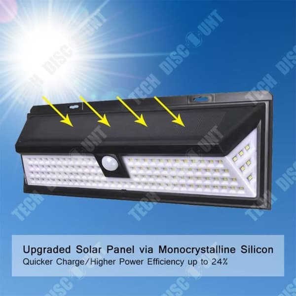 Solarljus - TEKNIKRABATT - Induktion människokropp - 54 LED - 300x105x50Hmm - Svart
