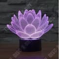 Miniatyrbild 4 av 4: TD® Touch Charging Lotus 3D Färgglatt ljus Nattljus Visuellt Stereoskopiskt 3D LED Illusionsljus Hållbar Låg förbrukning