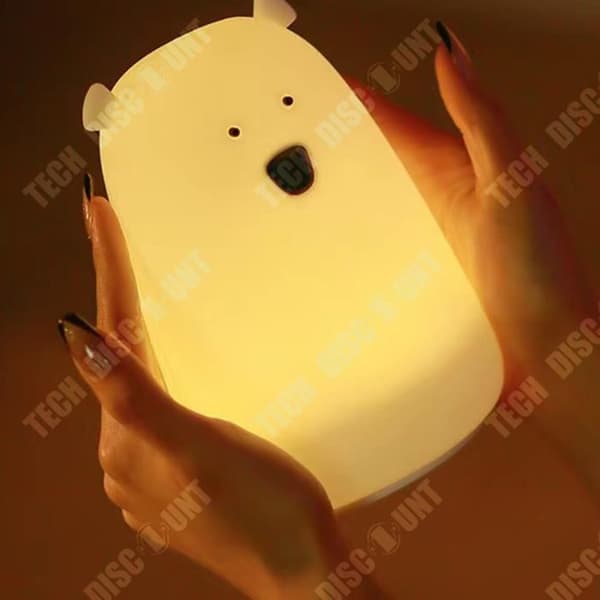 TD® Barn Baby Lamp Sovrum Söt Björn Silikon LED Nattljus/ Barnrum Nattlampa/Inredning