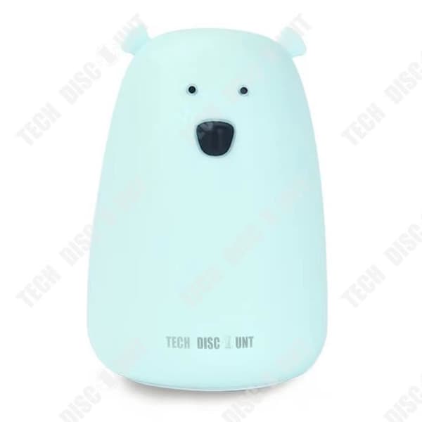 TD® Barn Baby Lamp Sovrum Söt Björn Silikon LED Nattljus/ Barnrum Nattlampa/Inredning