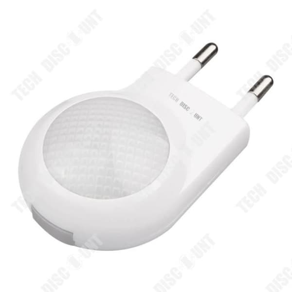 TD® 0,7W Mini LED-nattlampor med ljussensorkontakt, automatisk sensor, babybarnrum, vit, 2 st