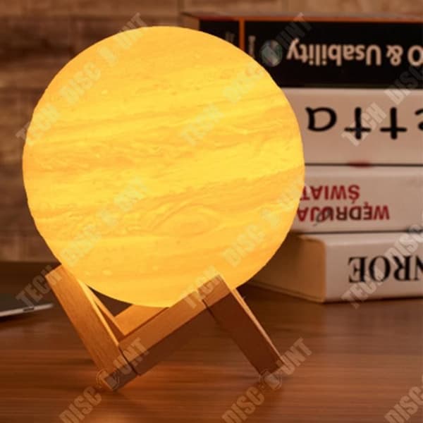 TD® Bedårande nattlampa Barn Vuxen Måne 7 färger Tryck för att ändra färg Uppladdningsbar med 8 cm USB-kabel