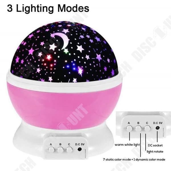 TD® LED Roterande Dröm Stjärnhimmel Lampa USB Stjärnhimmel Projektor Lampa Sovrum 3D Nattljus Stjärnhimmel Projektor