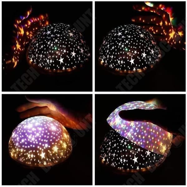 TD® LED Roterande Dröm Stjärnhimmel Lampa USB Stjärnhimmel Projektor Lampa Sovrum 3D Nattljus Stjärnhimmel Projektor