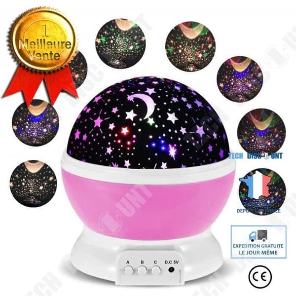 TD® LED Roterande Dröm Stjärnhimmel Lampa USB Stjärnhimmel Projektor Lampa Sovrum 3D Nattljus Stjärnhimmel Projektor