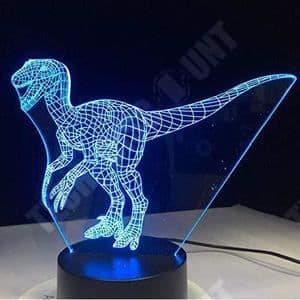 TD® Nattljus 3D Lampa Blå Dinosaurie Lampa 7 Färg Led Nattljus För Barn Touch Led Usb Bord Baby Sov Nattljus Rum