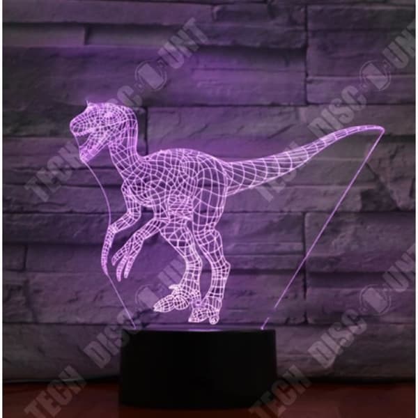 TD® Nattljus 3D Lampa Blå Dinosaurie Lampa 7 Färg Led Nattljus För Barn Touch Led Usb Bord Baby Sov Nattljus Rum