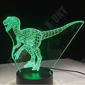 TD® Nattljus 3D Lampa Blå Dinosaurie Lampa 7 Färg Led Nattljus För Barn Touch Led Usb Bord Baby Sov Nattljus Rum