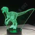 Miniatyrbild 2 av 4: TD® Nattljus 3D Lampa Blå Dinosaurie Lampa 7 Färg Led Nattljus För Barn Touch Led Usb Bord Baby Sov Nattljus Rum
