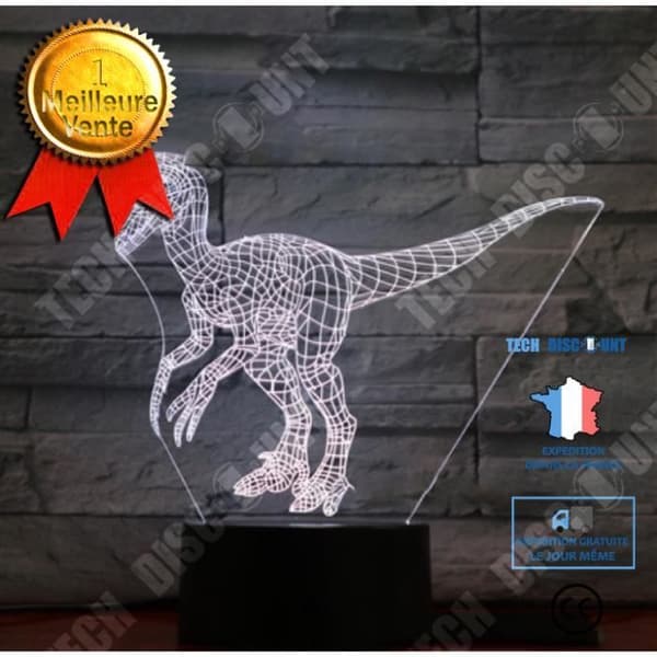 TD® Nattljus 3D Lampa Blå Dinosaurie Lampa 7 Färg Led Nattljus För Barn Touch Led Usb Bord Baby Sov Nattljus Rum