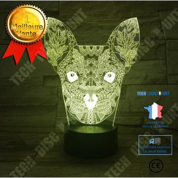 TD® 3D-lampa Optical Illusion Led Nattljus 3D-lampa 7 Färg LED Nattlampor För Barn Touch Led Led-bord U WX58708