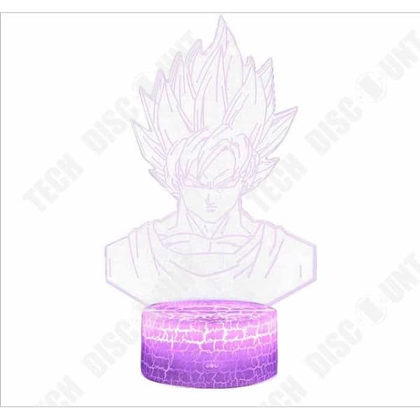TD® 3D LED Nattljuslampa 7 färger Changing Touch Switch Light med USB-kabel och fjärrkontroll (Dragon Ball) S29066