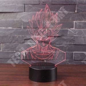 TD® 3D LED Nattljuslampa 7 färger Changing Touch Switch Light med USB-kabel och fjärrkontroll (Dragon Ball) S29066