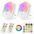 Miniatyrbild 2 av 4: TD® 2-pack LED Nattlampa Barn Plug-and-Play Baby Nattlampa med fjärrkontroll 16 justerbara färger RGB Dimbar Ljusstyrka