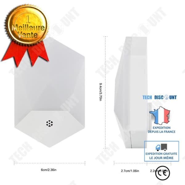 TD® 2-pack LED Nattlampa Barn Plug-and-Play Baby Nattlampa med fjärrkontroll 16 justerbara färger RGB Dimbar Ljusstyrka
