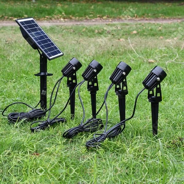 TD® One Trail Fyra Ljus Solar Gräsmatta Spotlight Utomhus Trädgård 3w Trädgårdsljus LED Markljus