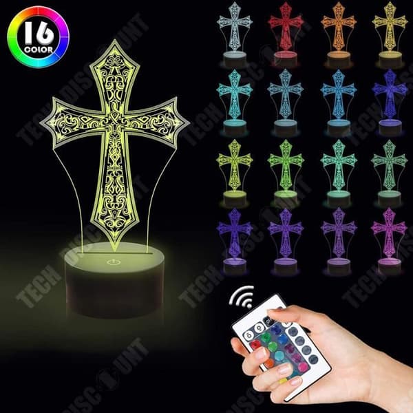 TD® Skrivbordslampa 3D Flera justerbara färger Touch Remote Control Illusionsljus för sovrummet