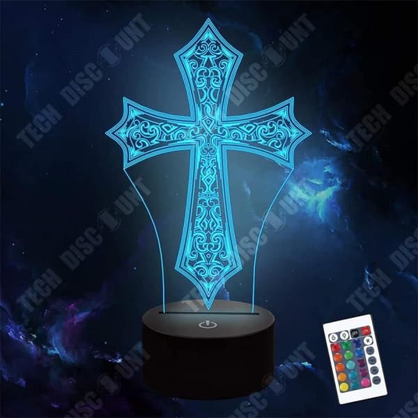 TD® Skrivbordslampa 3D Flera justerbara färger Touch Remote Control Illusionsljus för sovrummet