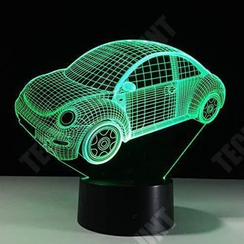 TD® 3D Night Light Desktop Touch Control Sju färger Justerbar Bil Exteriör Illusion Light