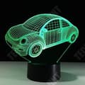 Miniatyrbild 3 av 4: TD® 3D Night Light Desktop Touch Control Sju färger Justerbar Bil Exteriör Illusion Light