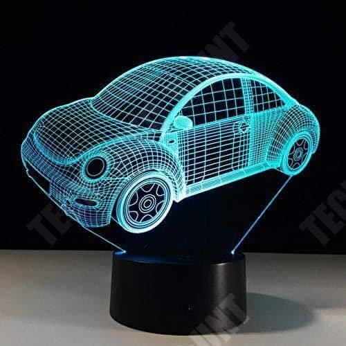 TD® 3D Night Light Desktop Touch Control Sju färger Justerbar Bil Exteriör Illusion Light