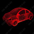 Miniatyrbild 1 av 4: TD® 3D Night Light Desktop Touch Control Sju färger Justerbar Bil Exteriör Illusion Light