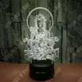 Miniatyrbild 1 av 4: TD® 3D Desktop Night Light Touch Control Sju justerbara färger Buddha Look Illusion Light