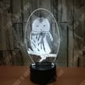 Miniatyrbild 1 av 4: TD® 3D Desktop Night Light Touch Control Owl Sju justerbara färger Illusion Light