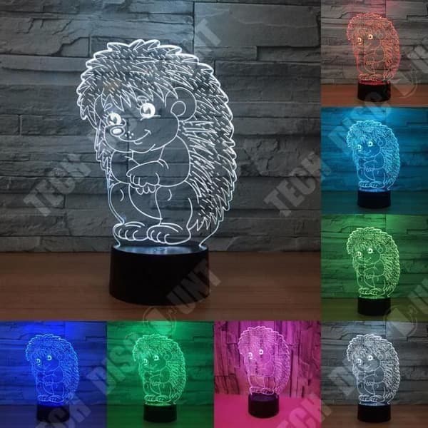 TD® 3D Desktop Night Light Touch Control Sju justerbara färger Segelbåtslook Illusion Light