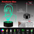 Miniatyrbild 3 av 4: INN® Anime 3D Visual Light Colorful Touch Gradient Fjärrkontroll Energibesparande ljus LED Atmosphere Night Light USB-laddning