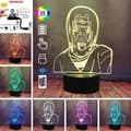 Miniatyrbild 2 av 4: INN® Anime 3D Visual Light Colorful Touch Gradient Fjärrkontroll Energibesparande ljus LED Atmosphere Night Light USB-laddning